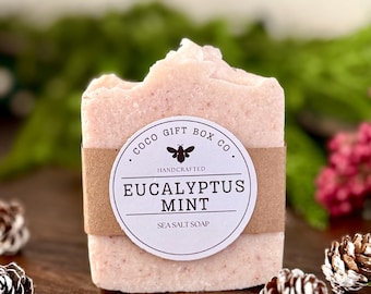 Eucalyptus Mint Himalayan Salt Soap Bar: Exfoliating Natural Skincare