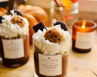Chocolate Cookie Dessert Candle – Handmade Soy Candle Gift