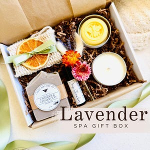 Lavender Aromatherapy Spa Gift Box: Self Care Relaxation Set