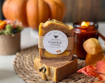 Pumpkin Cocoa Goat Milk Soap Natural Handmade Self Care