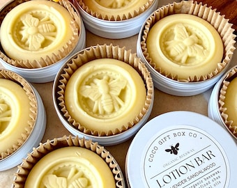 Beeswax Lotion Bar for Dry Skin, Natural Solid Moisturizer, Shea Butter Hand Balm