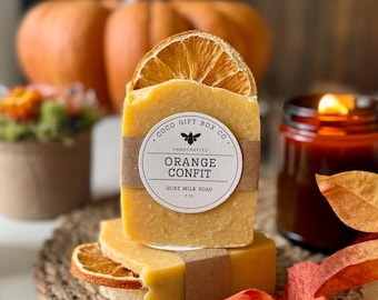 Orange Confit Goat Milk Soap – All Natural Ingredients, Citrus Scent Handmade Bar