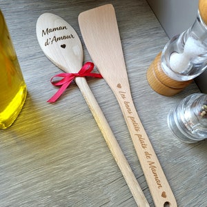 Spoon - personalized wooden cutlery - Mother&#39;s Day - the softness of wood