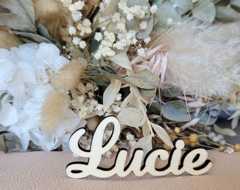 Segnaposto personalizzati per matrimoni, battesimi, compleanni; targhette in legno; etichette in legno personalizzate; iscrizioni in legno; legno francese