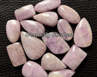 AAA Kunzite Gemstone Cabs – Mix Shapes, Jewelry Making (20-30mm)