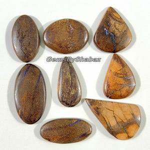 Boulder Opal Gemstone! Wholesale Price Top Grade Natural Boulder Opal Mix Shapes - Loose Boulder Opal Cabs for Making Jewelry & Things