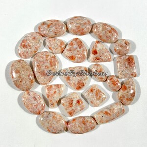 Indian Orange Sunstone Gemstone! Wholesale Price Top Grade Indian Sunstone Mix Shapes - Loose Orange Sunstone Cabs for Making Jewelry