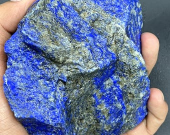 ラピスラズリ 原石光沢あり　深い青　高品質 原石ラピスラズリ：天然の深い青色の水晶、191グラム - Etsy 日本