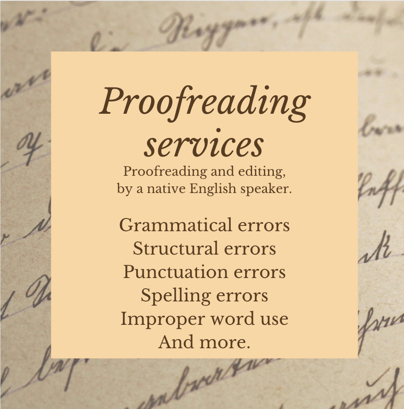 Proofreading and Editing Services Proofread Documents, Letters, Social ...