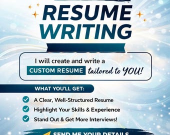 RESUME Schreibservice | Ich Schreibe Deinen Lebenslauf | Benutzerdefiniertes Lebenslaufschreiben | Hilfe bei der Bewerbung