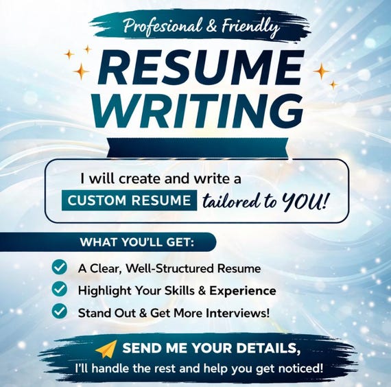 RESUME Writing Service | I Will Write Your Resume | Custom CV Writing | Job Application Help