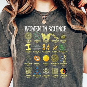 Retro Frauen in der Wissenschaft T-Shirt Geschenk für Lehrer für Wissenschaft Vintage Wissenschaft Shirt Coole Wissenschaft Shirt Frauen in STEM Hoodie PhD Shirt Geschenk