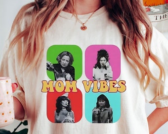 Mom Vibes T-shirt, Comfort Colors Shirt, Mothers Day Shirt, Mom Life Shirt, Retro Mom Shirt, Cool Mom Shirt, Wife Gift, Mom Kitchen Tee
