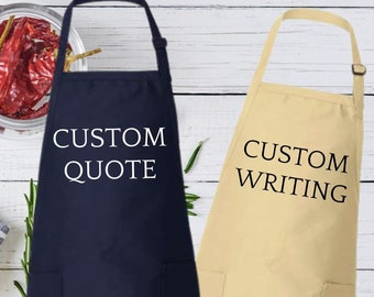 Custom Text Aprons, Custom Name Aprons, Custom Writing Aprons, Baking Aprons, Custom Chef Aprons, Aprons, Custom Apron, Chef Apron