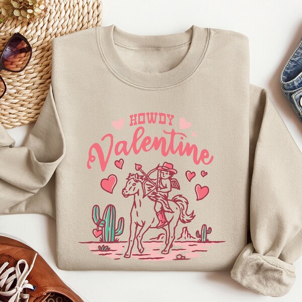 Western Howdy Valentine Horse Sweatshirt, Valentines Day Horse Shirt, Cowgirl Valentine Shirt, Howdy Valentine Shirt,Western Valentine Shirt