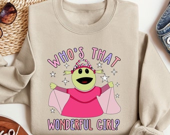 Retro Who's that Wonderful Girl Sweatshirt, Who's that Wonderful Girl Shirt,Trendy Sweatshirt,Funny Cartoon Sweatshirt,Cartoon Princes Shirt