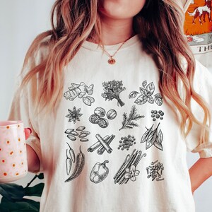 Comfort Colors® Botanical Herbs Shirt Gift For Herbs Lover, Herbology Shirt, Healing Herbs Shirt, Herbalist Nature Shirt, Cute Gardening Tee