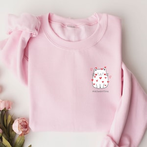 Cute Valentines Cat Shirt, Love Sweater, Cat Valentines Shirt, Cat Mom Gift, Cat Lover Shirt,Valentines Gift, Valentine Shirt