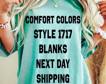 Comfort Colors® Blank T-Shirt, Blank Shirts, Comfort Colors 1717 Blank Tee, Comfort Color Unisex Blanks for Press, Comfort Colors Blanks