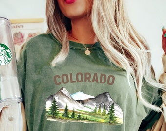 Comfort Colors® Colorado National Park Shirt, Vintage Colorado Shirt, Rocky Mountains Shirt, Colorado, Boho T-Shirt, Colorado State Shirt