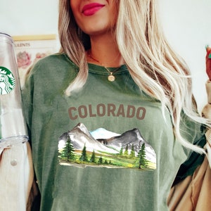 Maglietta Comfort Colors® Colorado National Park, Maglietta Vintage Colorado, Maglietta Montagne Rocciose, Colorado, Maglietta Boho, Maglietta Stato del Colorado