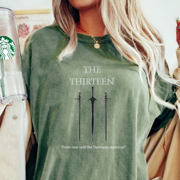 Comfort Colors® The Thirteen Shirt Cadeau voor fans, Sarah J Maas Shirt, Troon van Glazen Merch, Trending Novel Quote Shirt, Boekenliefhebber Cadeau