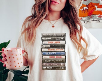 Comfort Colors® Retro Cassette Tape Graphic Tee, 90's Rock Shirt, Vintage Music Album Shirt, Retro Music Shirt, Music Cassette Tape Shirt