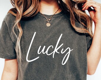 Comfort Colors®  St Patrick's Day Lucky Shirt, Patrick's Day Tee, St Patrick Lucky Gift, Cute St Patrick's Tee, Patricks Day Shirt,Lucky Tee