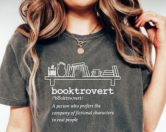 Comfort Colors® Booktrovert Definition Shirt, Bookish Shirt, Bookworm Shirt, Librarian Shirt, Reading Shirt, Funny Book Tee, Book Lover Tee