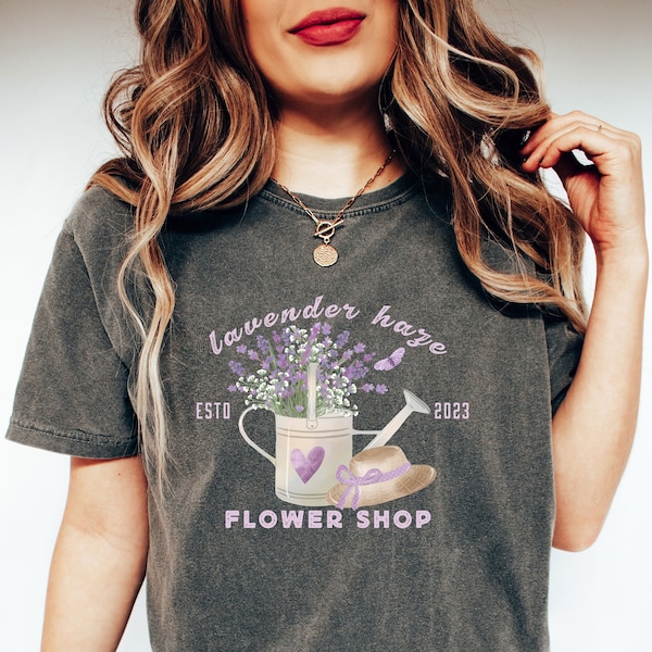 Comfort Colors® Lavender Haze Shirt Gift For Plant Lovers, Plant Mom Clothing, Gardener Shirt, Planting Outfit, Botanical Tee,Plant Lady Tee