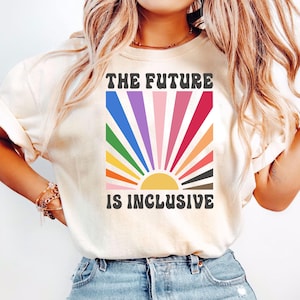 Zukunft ist inklusive Shirt, Regenbogen stolz Shirt, LGBT Pride T-Shirt, LGBTQ Geschenk, Fortschritt stolz Shirt, Gay Pride T-Shirt, die Zukunft ist Queer Shirt