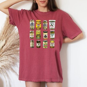 Comfort Colors® Vintage Canned Pickles T-shirt för pickleälskare, Pickle Jar-tröja, konserveringssäsongströja, hemgjord pickle-tröja med rund hals bild 7