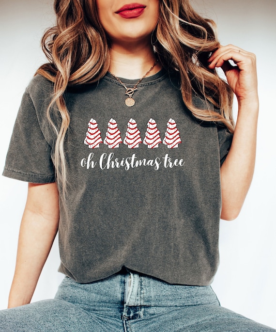 Comfort Colors® Retro Xmas Tree Cakes Shirt, Cute Christmas Tree, Retro Christmas Shirt, Christmas Family Tee, Oh Christmas Tree Shirt