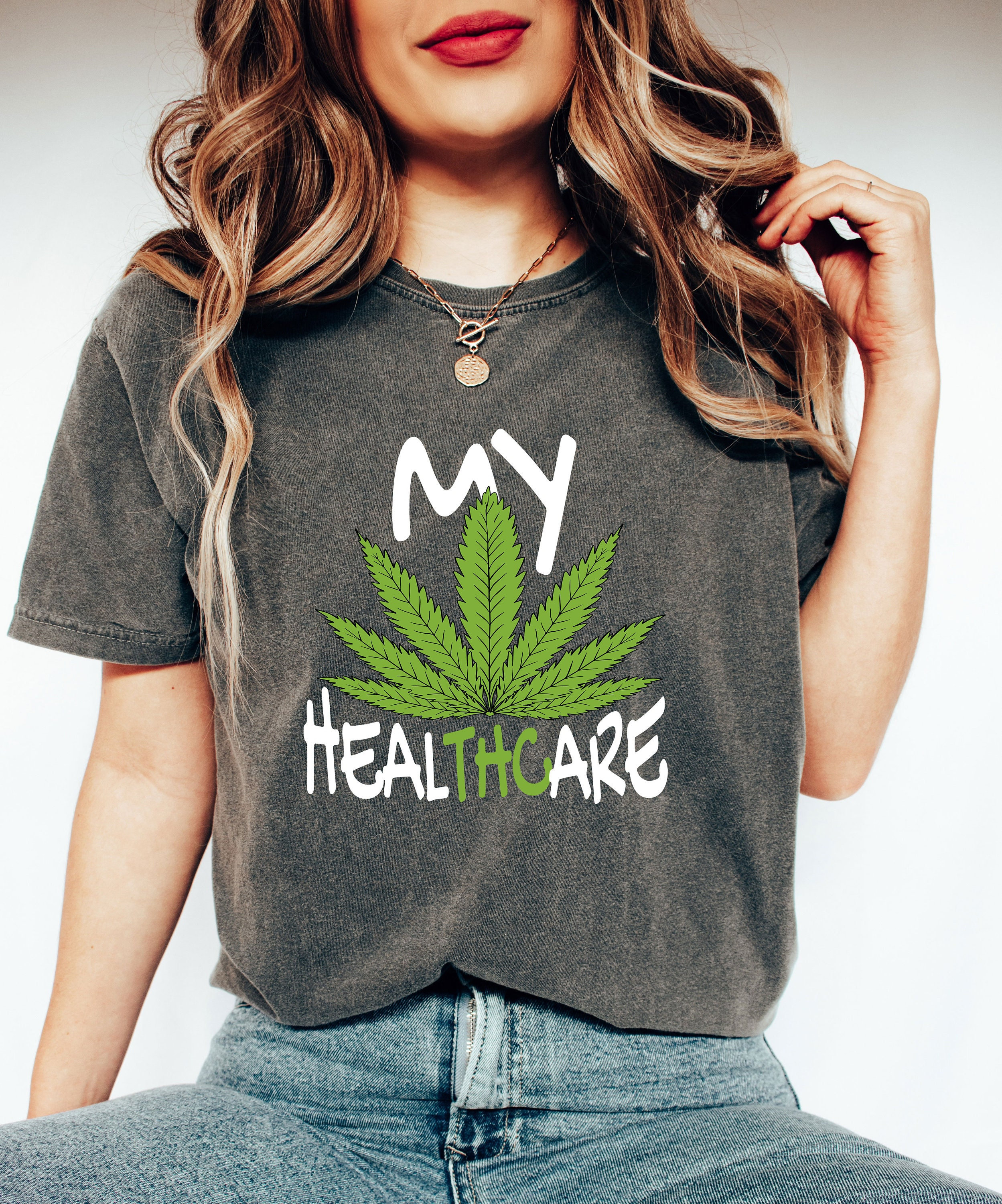 Solid Threads Men's Smoke Weed Everyday Graphic Tee | Funny Marijuana T-Shirt Triblend Kelly / Small