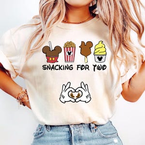 Chemise collation pour deux, T-shirt grossesse Disneyland, chemise faire-part de grossesse, chemise vacances nouvelle maman Disney, chemises maman collations Disney