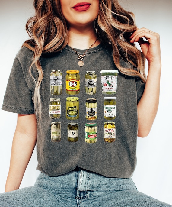 Comfort Colors® Vintage Canned Pickles T-Shirt For Pickle Lovers, Pickle Jar Shirt, Canning Season Shirt,Homemade Pickle Crewneck Shirt