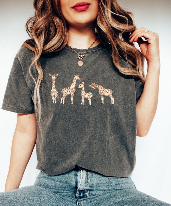Comfort Colors® Giraffe Shirt Gift For Animal Lover, Safari Shirt, Nature Lover Shirt, Animal Print Shirt, Zoo Shirt, Giraffe Lover Shirt