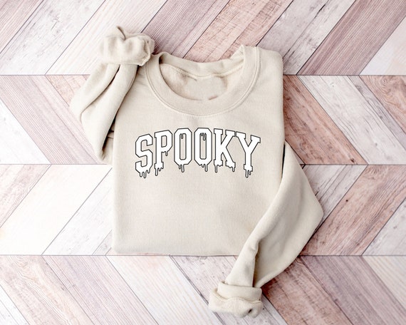 Groovy Spooky Crewneck Shirt, Gift For Spooky Season Halloween Shirts, Spooky Vibes Shirt  Spooky Mom T-Shirt Halloween Party Tee