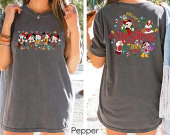 Mickey and Friends Merry Christmas Sweatshirt, Mickey Christmas Party Sweater, Mickey Christmas Matching Disney Hoodie, Disneyland Christmas