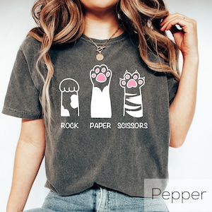 Rock Paper Scissors Cat Paws Crewneck Shirt Gift For Cat Lovers Funny Rock Paper Scissors Shirt Cute Cat Paws Tee Gift Cat Mom Hoodie