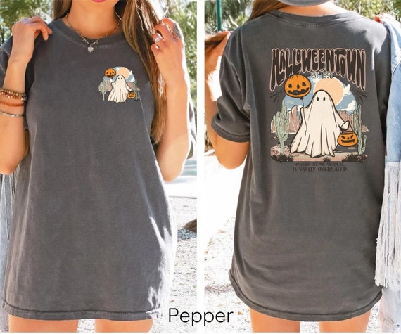 Halloween T-shirts, Comfort Colors T-shirts, Town Shirts, Halloween Ghost Tee, Halloween Pumpkin Shirt, Halloween Vibes Shirts, Witch Shirts