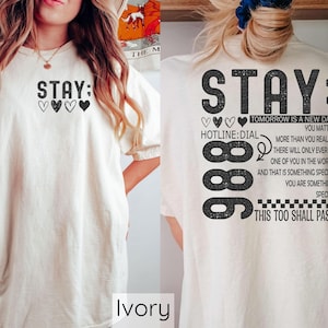 Stay Tomorrow Is a New Day Shirt, Suicide Prevention T-Shirt, Mental Health Matters Crewneck, Mental Health Awareness Tee, Therapist Shirts