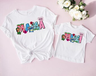 Lilo and Stitch Mama Mini Shirt, Disney Mama Mini Shirt, Matching Disney Family Shirts, Disneyland Family Matching Shirt, Lilo Family Trip