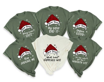 Personalized Dear Santa Family Christmas Matching Shirts Gift, Dear Santa Xmas Family Shirts, Funny Christmas Quotes Shirt,Custom Family Tee