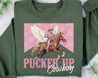 PUCKER UP COWBOY ビッグシルエット スウェット アイボリー Wrangler® Billy Sunset Oversized Pullover - Women's Sweatshirts in