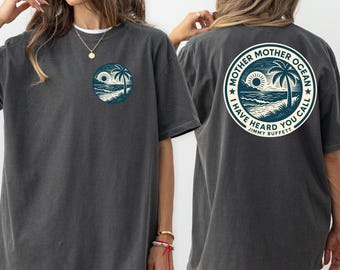 Camiseta con la letra "Madre Océano" de Comfort Colors - Camiseta para fanáticos de Buffett