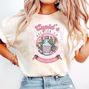 Cupid&#39;s Brewing Co Shirt, Retro Cupid Shirts, Valentines Vibes Crewneck, Funny Valentines Shirt, Cupid Shirt, Premium Love Potions T-Shirts
