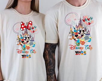 Couple Disney Trip 2025 Shirt, Disney Vacation T-Shirt, Disneyworld Shirts, Disney Vacation Crewneck,Disney Couple Shirts,Disney Family Trip