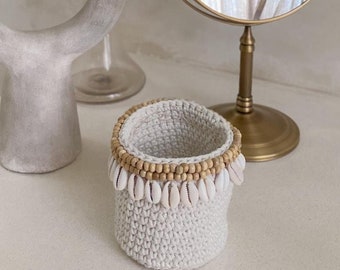 Handmade Basket, Jewelry Basket, Handwoven Accessory, Boho Jewelry Holder,Handmade Adornment Case, Boho Women Accessorize