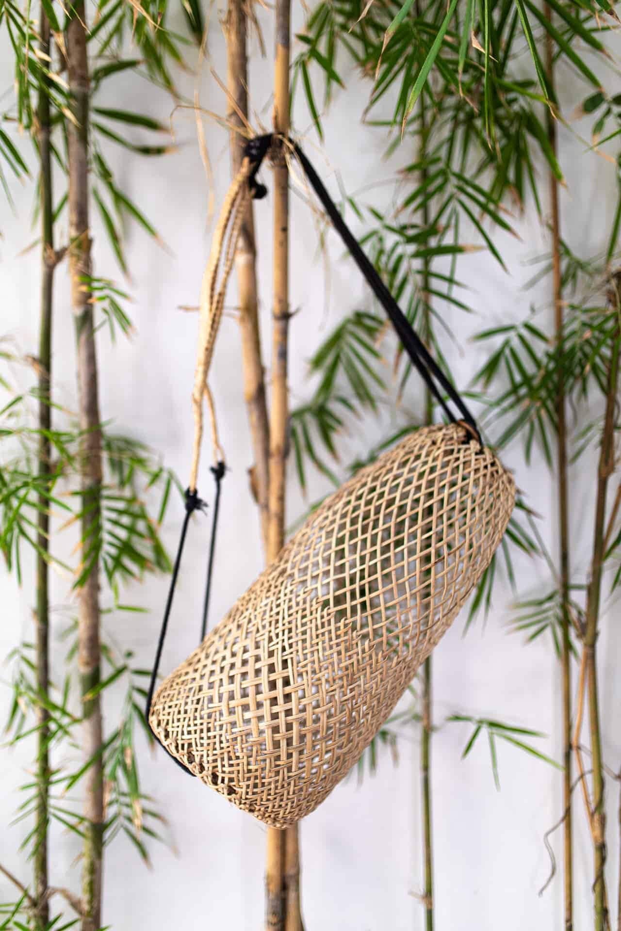 Sac à Dos De Pique-nique En Rotin Tissé Rustique Avec Couvertures Panier Aliment